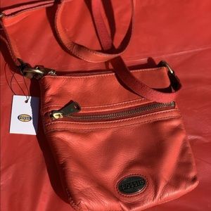 New Red fossil crossbody bag